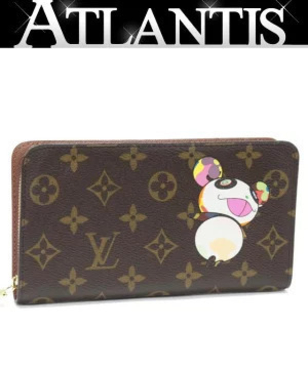 Louis Vuitton Takashi Murakami Portemonnaie Zip Round Long Wallet Panda Monogram
